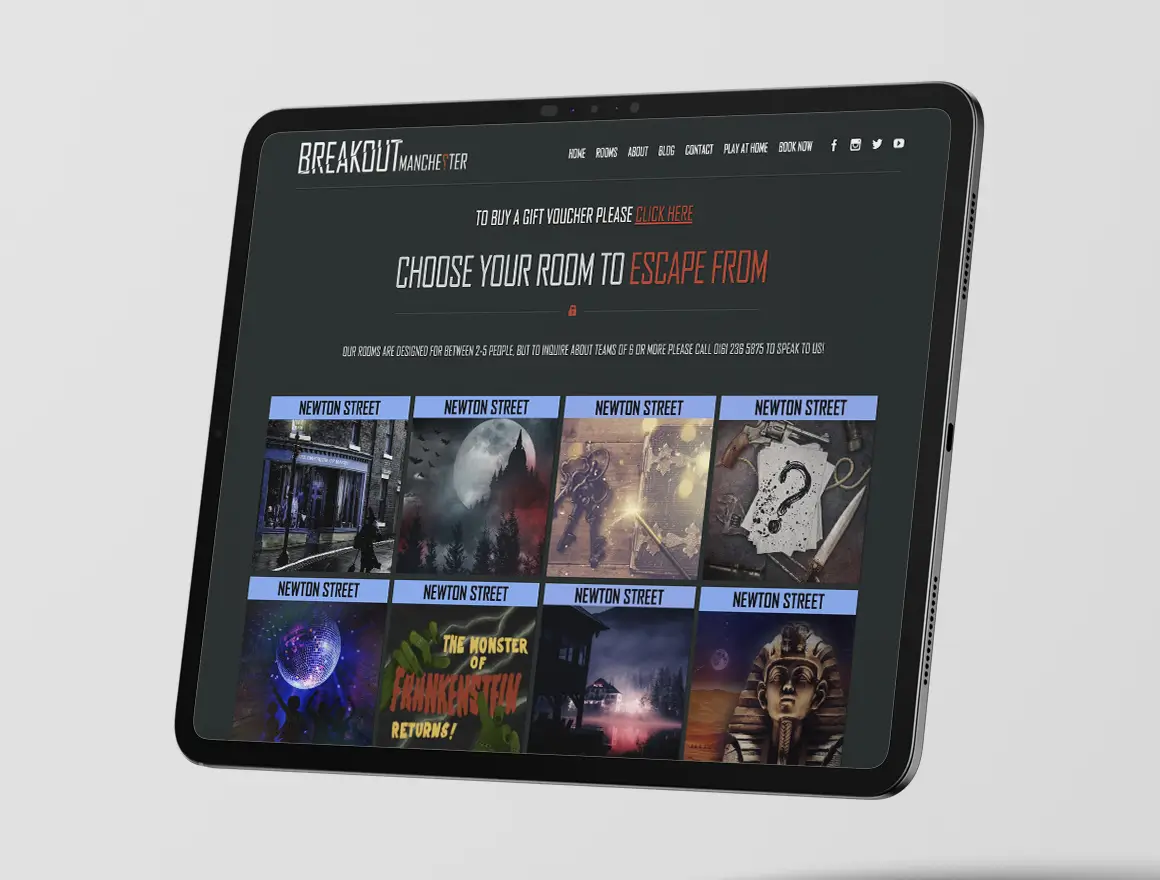 Breakout mobile booking interface