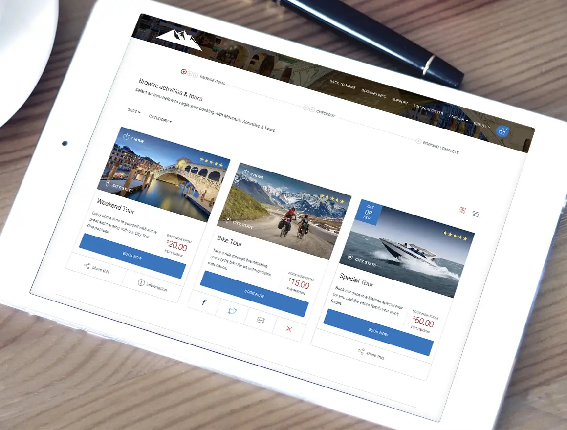 Resova operator dashboard for managing bookings