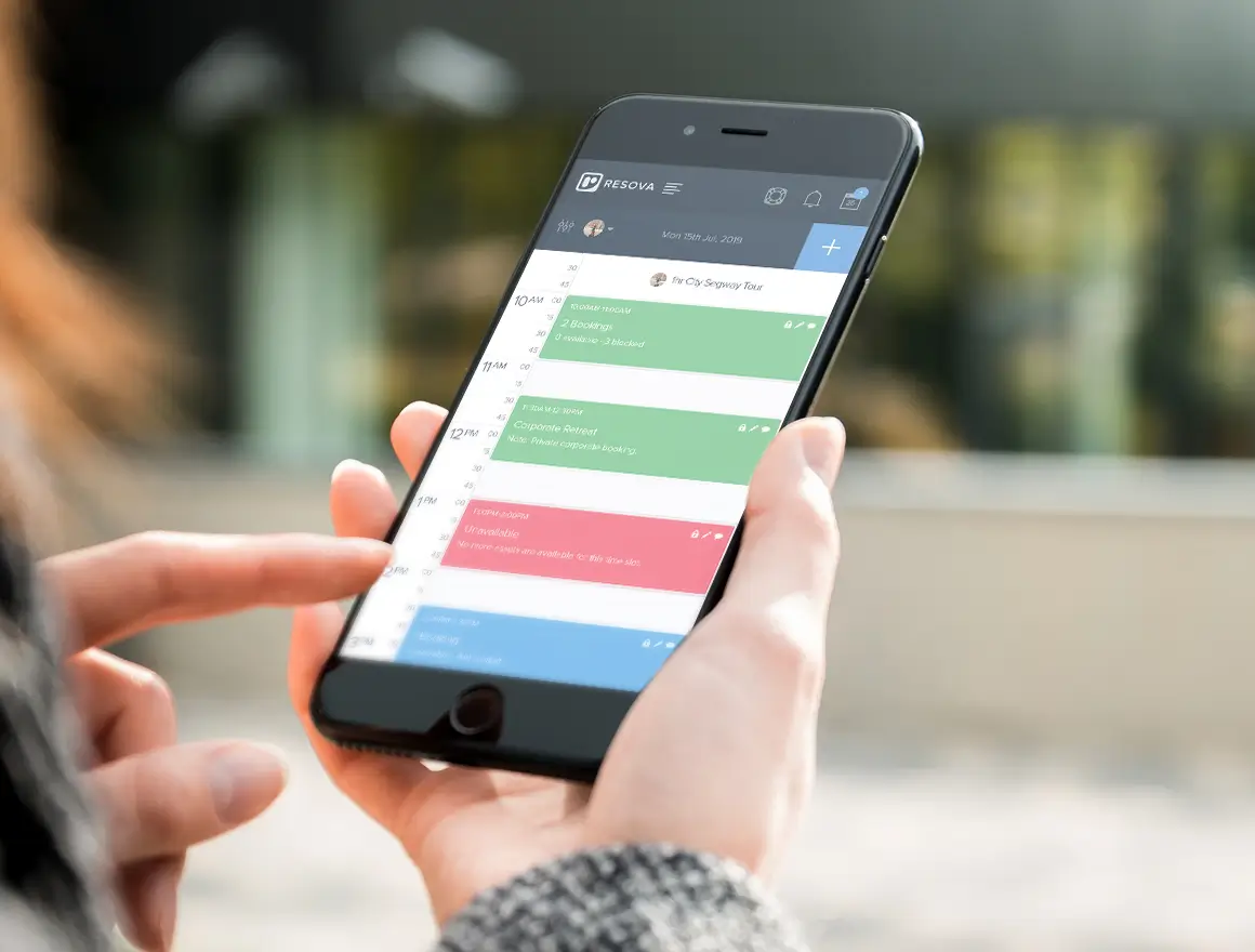 Resova mobile booking experience